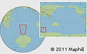Savanna Style Location Map of Heard Island and McDonald Islands, within the entire continent