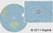 Savanna Style Location Map of Heard Island and McDonald Islands, highlighted continent, hill shading