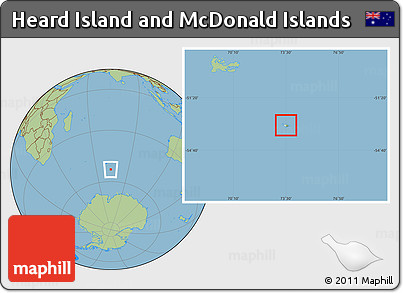 Savanna Style Location Map of Heard Island and McDonald Islands, hill shading inside
