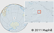Savanna Style Location Map of Heard Island and McDonald Islands, lighten, hill shading