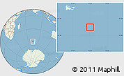 Savanna Style Location Map of Heard Island and McDonald Islands, lighten, land only