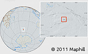 Savanna Style Location Map of Heard Island and McDonald Islands, lighten, semi-desaturated, hill shading