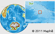 Savanna Style Location Map of Heard Island and McDonald Islands, physical outside, hill shading