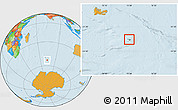 Savanna Style Location Map of Heard Island and McDonald Islands, political outside, hill shading