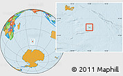 Savanna Style Location Map of Heard Island and McDonald Islands, political outside