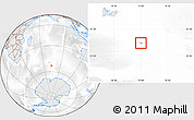 Shaded Relief Location Map of Heard Island and McDonald Islands, lighten, desaturated