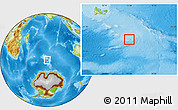 Shaded Relief Location Map of Heard Island and McDonald Islands, physical outside