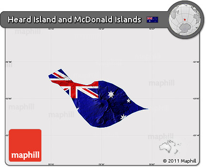 Flag Map of Heard Island and McDonald Islands