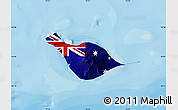 Flag Map of Heard Island and McDonald Islands, single color outside, bathymetry sea, shaded relief sea