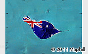Flag Map of Heard Island and McDonald Islands, single color outside, satellite sea
