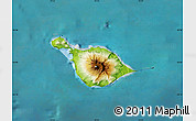 Physical Map of Heard Island and McDonald Islands, satellite outside