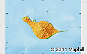 Political Shades Map of Heard Island and McDonald Islands, physical outside