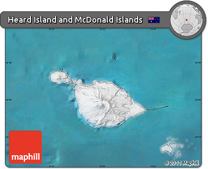 Satellite Map of Heard Island and McDonald Islands