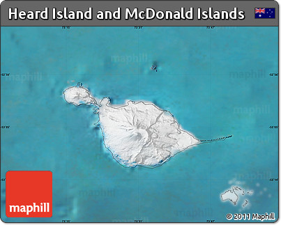 Satellite Map of Heard Island and McDonald Islands