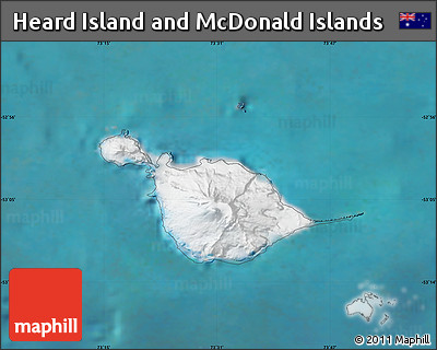 Satellite Map of Heard Island and McDonald Islands