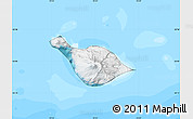 Satellite Map of Heard Island and McDonald Islands, single color outside, bathymetry sea