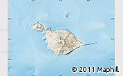 Shaded Relief Map of Heard Island and McDonald Islands, darken, desaturated, land only