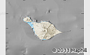 Shaded Relief Map of Heard Island and McDonald Islands, darken, desaturated