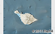Shaded Relief Map of Heard Island and McDonald Islands, darken