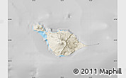 Shaded Relief Map of Heard Island and McDonald Islands, desaturated