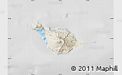 Shaded Relief Map of Heard Island and McDonald Islands, lighten, desaturated