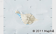 Shaded Relief Map of Heard Island and McDonald Islands, lighten, semi-desaturated