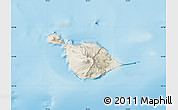 Shaded Relief Map of Heard Island and McDonald Islands, satellite outside, shaded relief sea