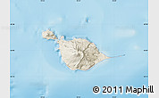 Shaded Relief Map of Heard Island and McDonald Islands, semi-desaturated, land only