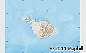 Shaded Relief Map of Heard Island and McDonald Islands, single color outside, bathymetry sea, shaded relief sea
