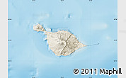 Shaded Relief Map of Heard Island and McDonald Islands, single color outside