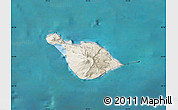Shaded Relief Map of Heard Island and McDonald Islands, single color outside, satellite sea