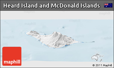 Classic Style Panoramic Map of Heard Island and McDonald Islands