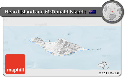 Classic Style Panoramic Map of Heard Island and McDonald Islands