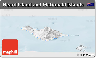Classic Style Panoramic Map of Heard Island and McDonald Islands