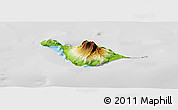 Physical Panoramic Map of Heard Island and McDonald Islands, lighten, desaturated