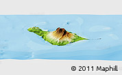 Physical Panoramic Map of Heard Island and McDonald Islands, political outside