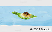 Physical Panoramic Map of Heard Island and McDonald Islands, political shades outside