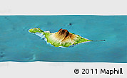 Physical Panoramic Map of Heard Island and McDonald Islands, satellite outside