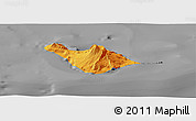 Political Panoramic Map of Heard Island and McDonald Islands, darken, desaturated