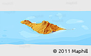 Political Panoramic Map of Heard Island and McDonald Islands, desaturated, land only