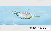 Satellite Panoramic Map of Heard Island and McDonald Islands, physical outside
