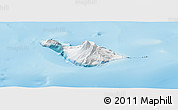 Satellite Panoramic Map of Heard Island and McDonald Islands, single color outside, shaded relief sea