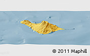 Savanna Style Panoramic Map of Heard Island and McDonald Islands, single color outside