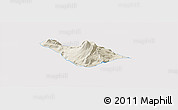 Shaded Relief Panoramic Map of Heard Island and McDonald Islands, cropped outside