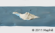 Shaded Relief Panoramic Map of Heard Island and McDonald Islands, darken
