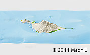 Shaded Relief Panoramic Map of Heard Island and McDonald Islands, physical outside