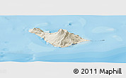 Shaded Relief Panoramic Map of Heard Island and McDonald Islands, political outside
