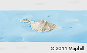 Shaded Relief Panoramic Map of Heard Island and McDonald Islands, political outside, shaded relief sea