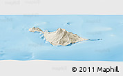 Shaded Relief Panoramic Map of Heard Island and McDonald Islands, satellite outside, shaded relief sea