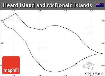 Blank Simple Map of Heard Island and McDonald Islands, no labels